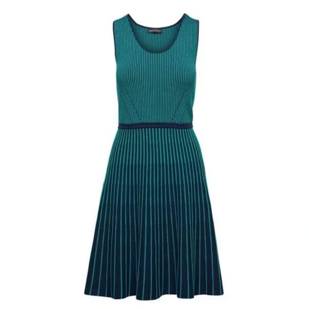 BNWT Banana Republic Green & Blue Knit Dress - Size M